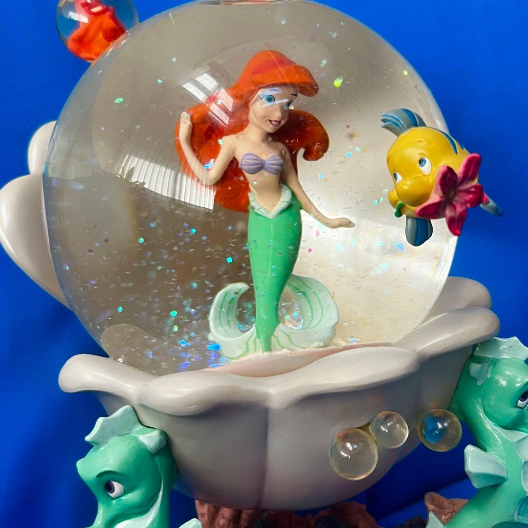 リトルマーメイド　スノーグローブ　スノードーム　オルゴール　アリエル　フィギュア