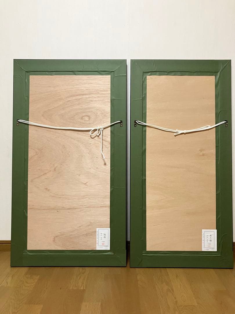 猫で有名な日本画家『菱田春草』のシルクスクリーン2作品、『梅猫』、『黒き猫』