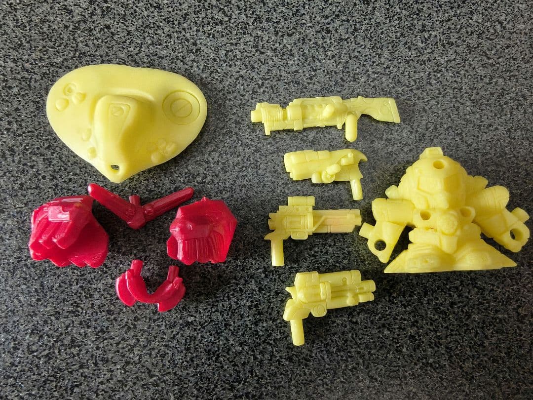 ブルーガンボイ　ガン消し　黄　赤　当時物