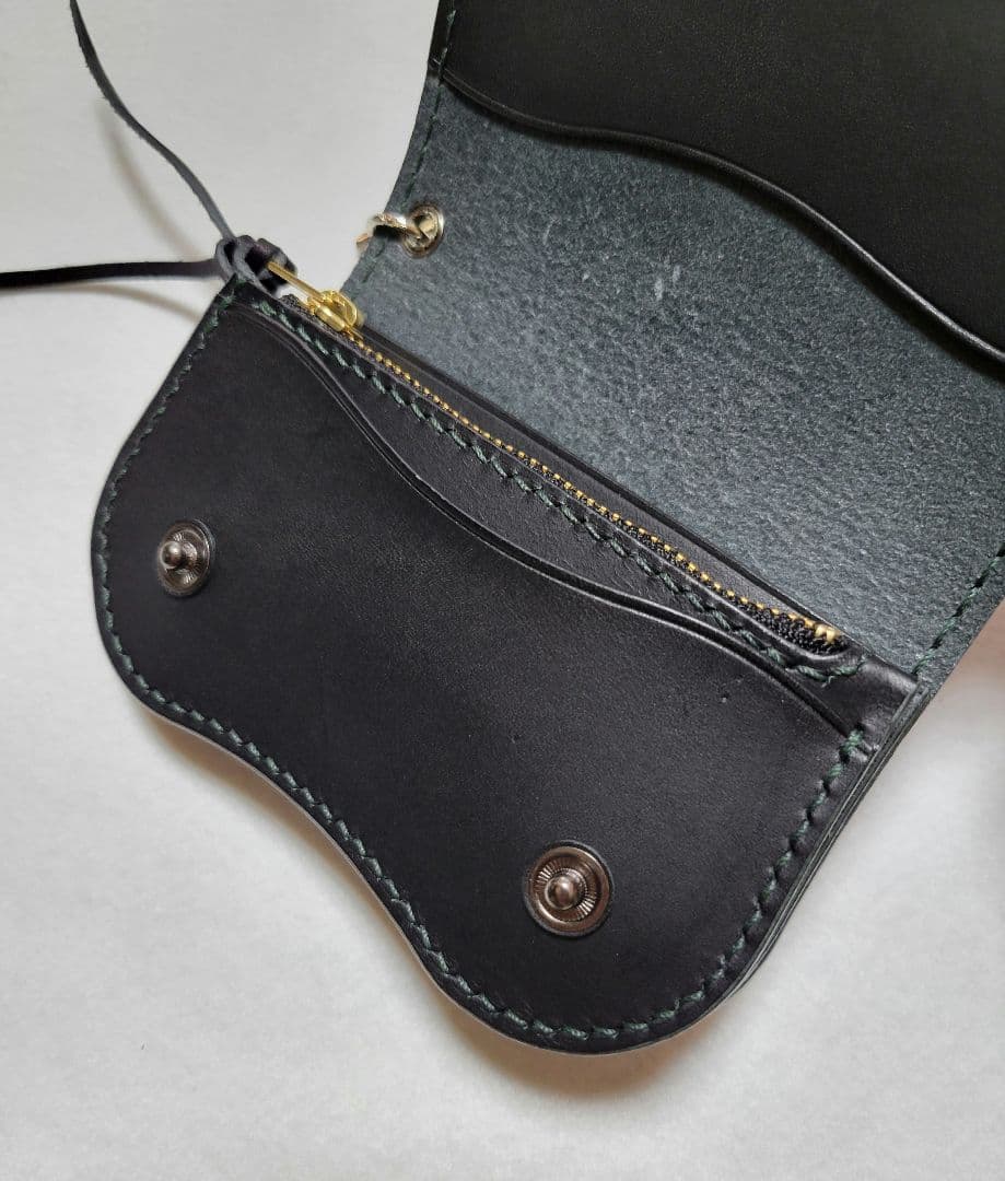 小銭入れ　ケース　財布　ハンドメイド　レザークラフト　コンパクト財布