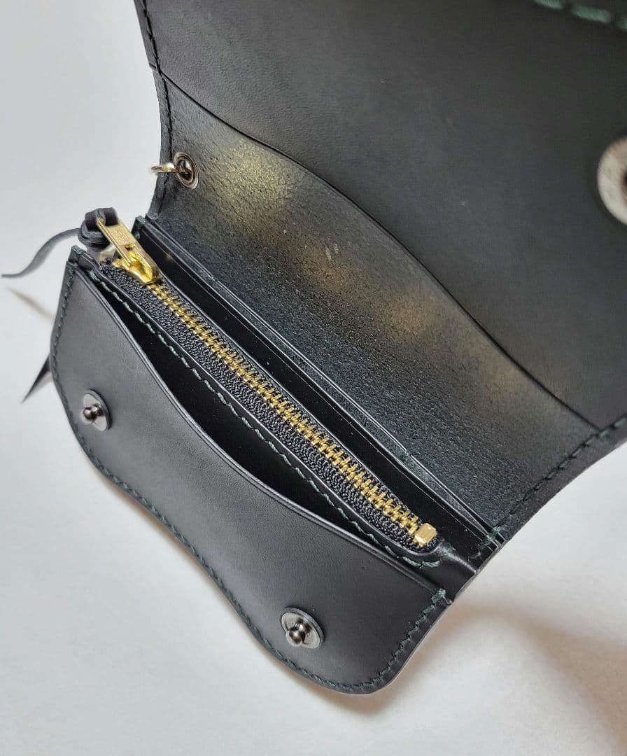 小銭入れ　ケース　財布　ハンドメイド　レザークラフト　コンパクト財布