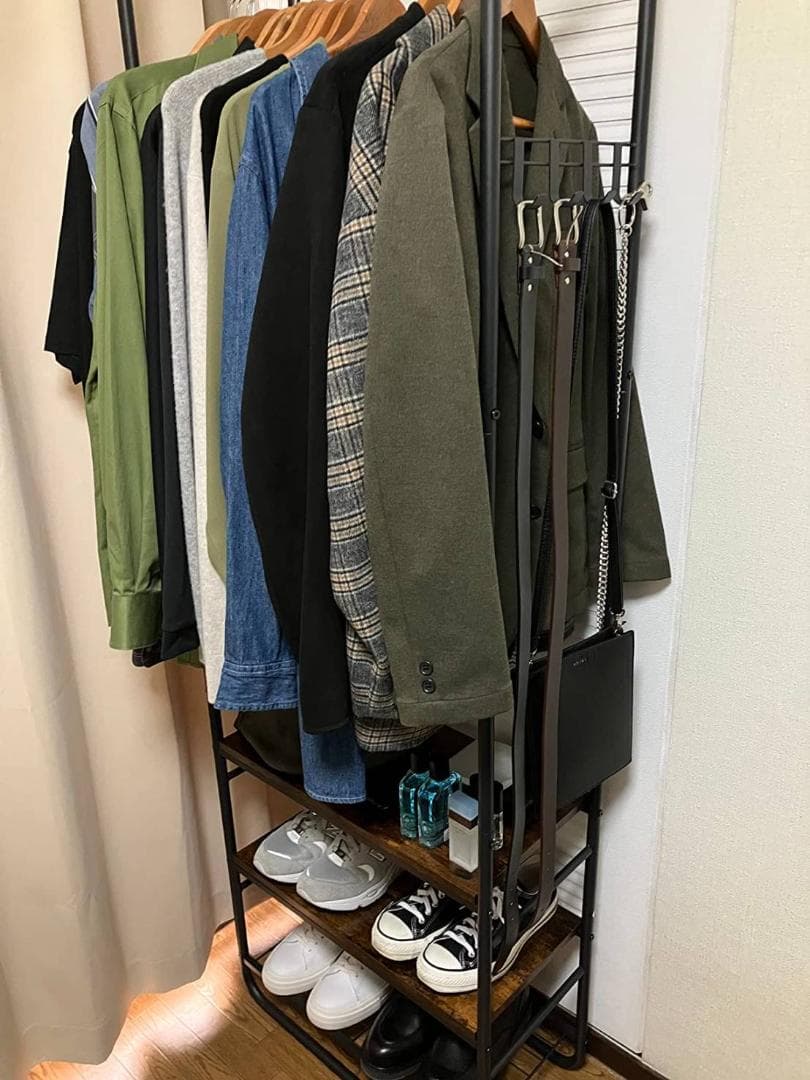 おしゃれハンガーラック スリムで頑丈 組み立て簡単