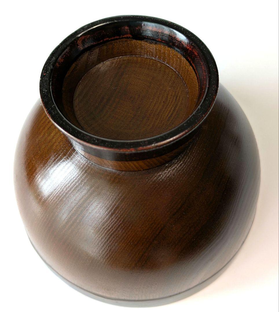 天然木漆塗り合鹿椀　2客