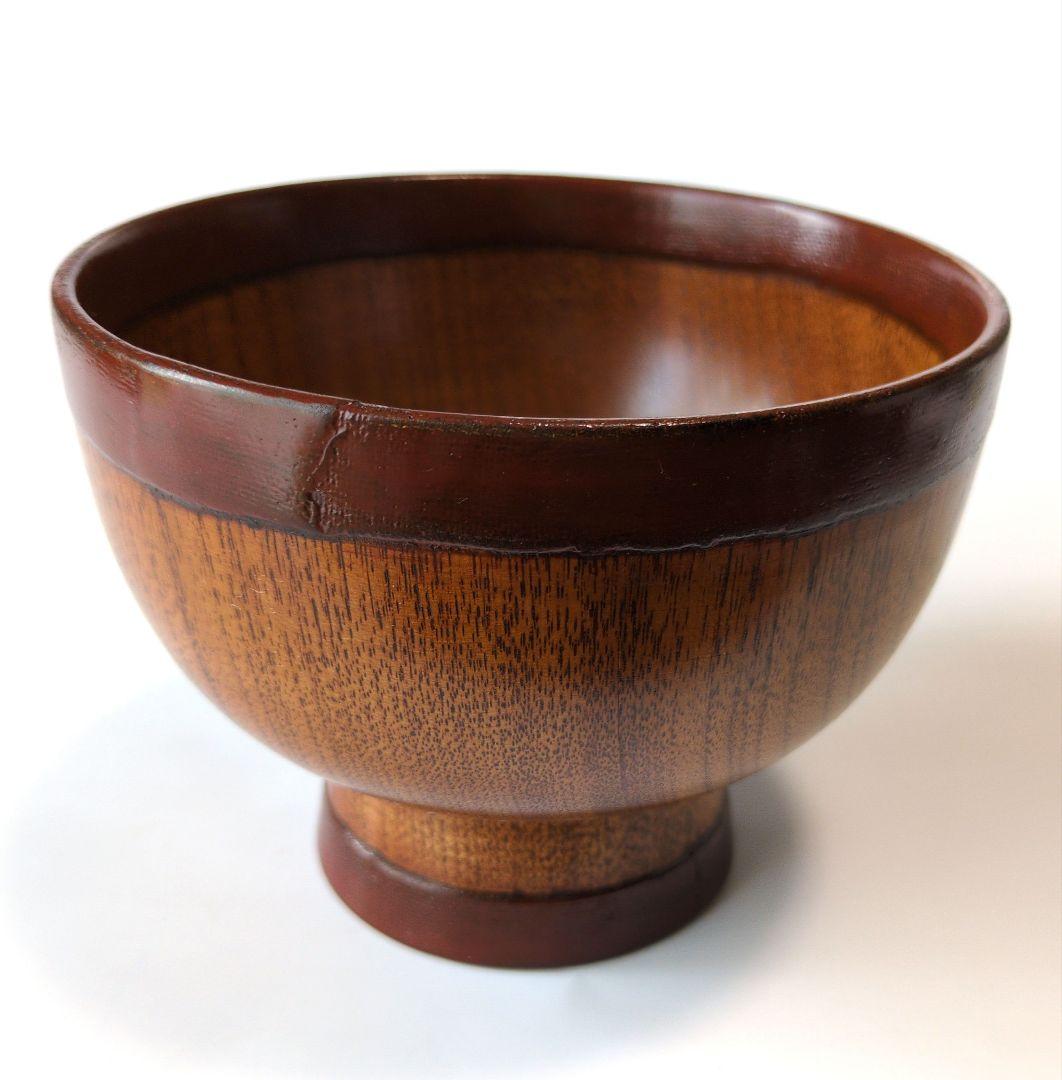 天然木漆塗り合鹿椀　2客