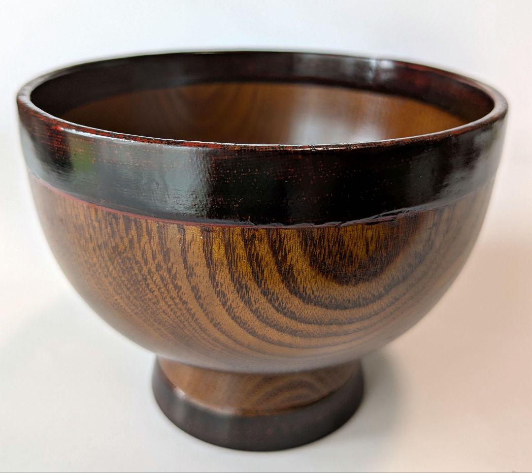 天然木漆塗り合鹿椀　2客