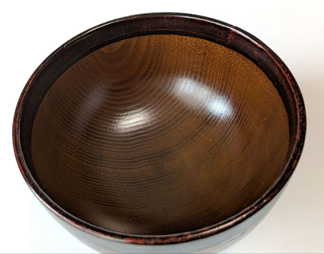 天然木漆塗り合鹿椀　2客