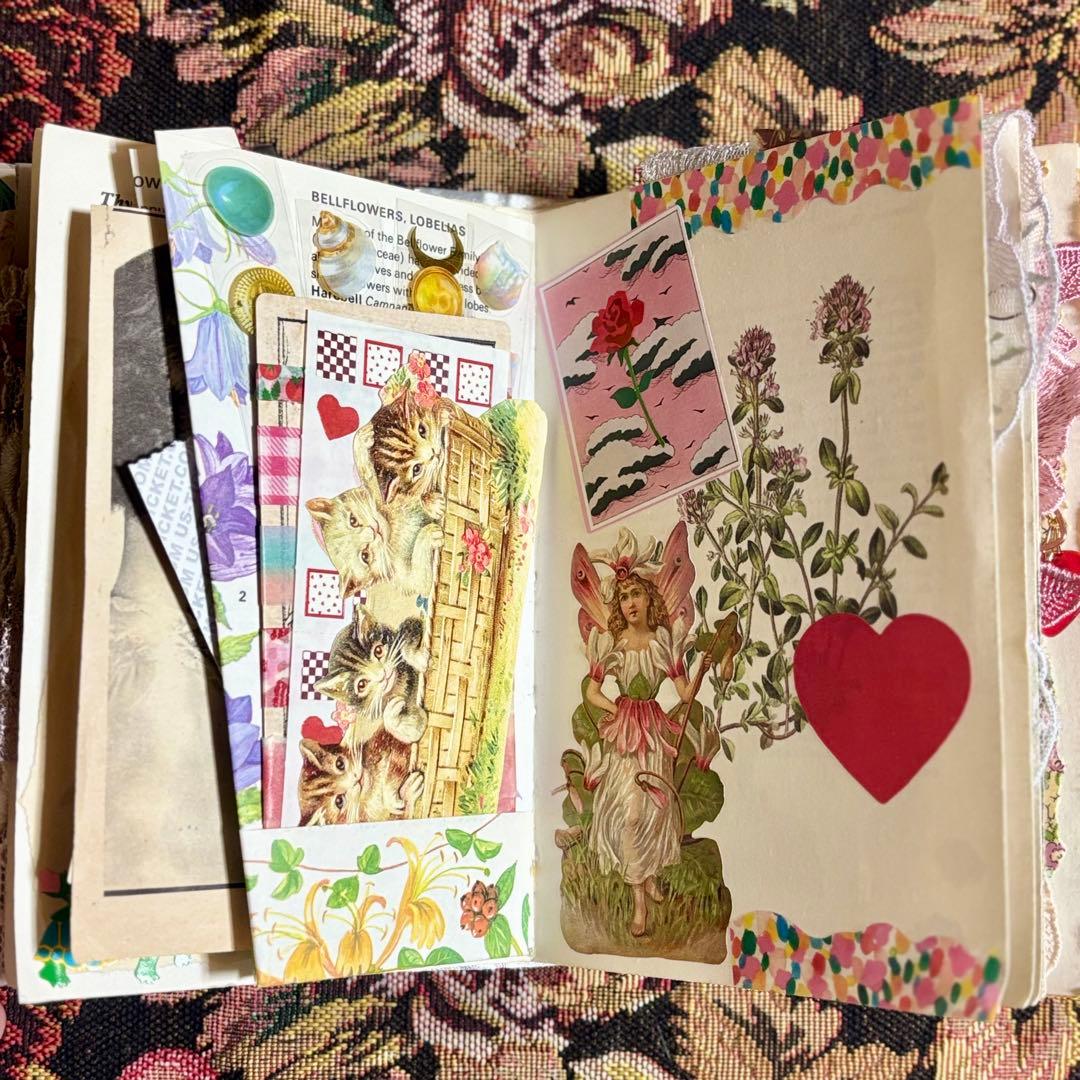 ジャンクジャーナル　おすそ分け　紙もの　コラージュ素材　ヴィンテージ　植物図鑑