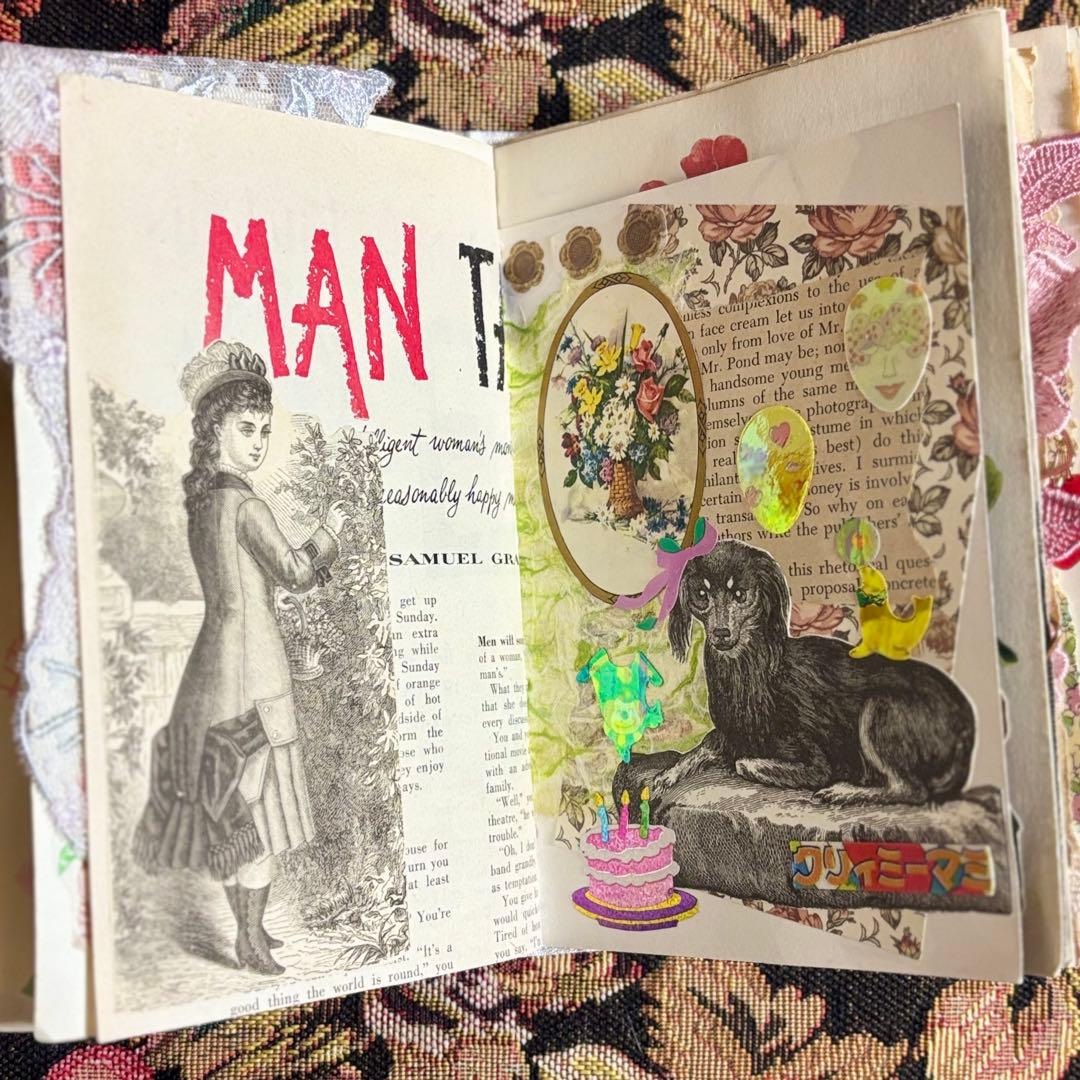 ジャンクジャーナル　おすそ分け　紙もの　コラージュ素材　ヴィンテージ　植物図鑑