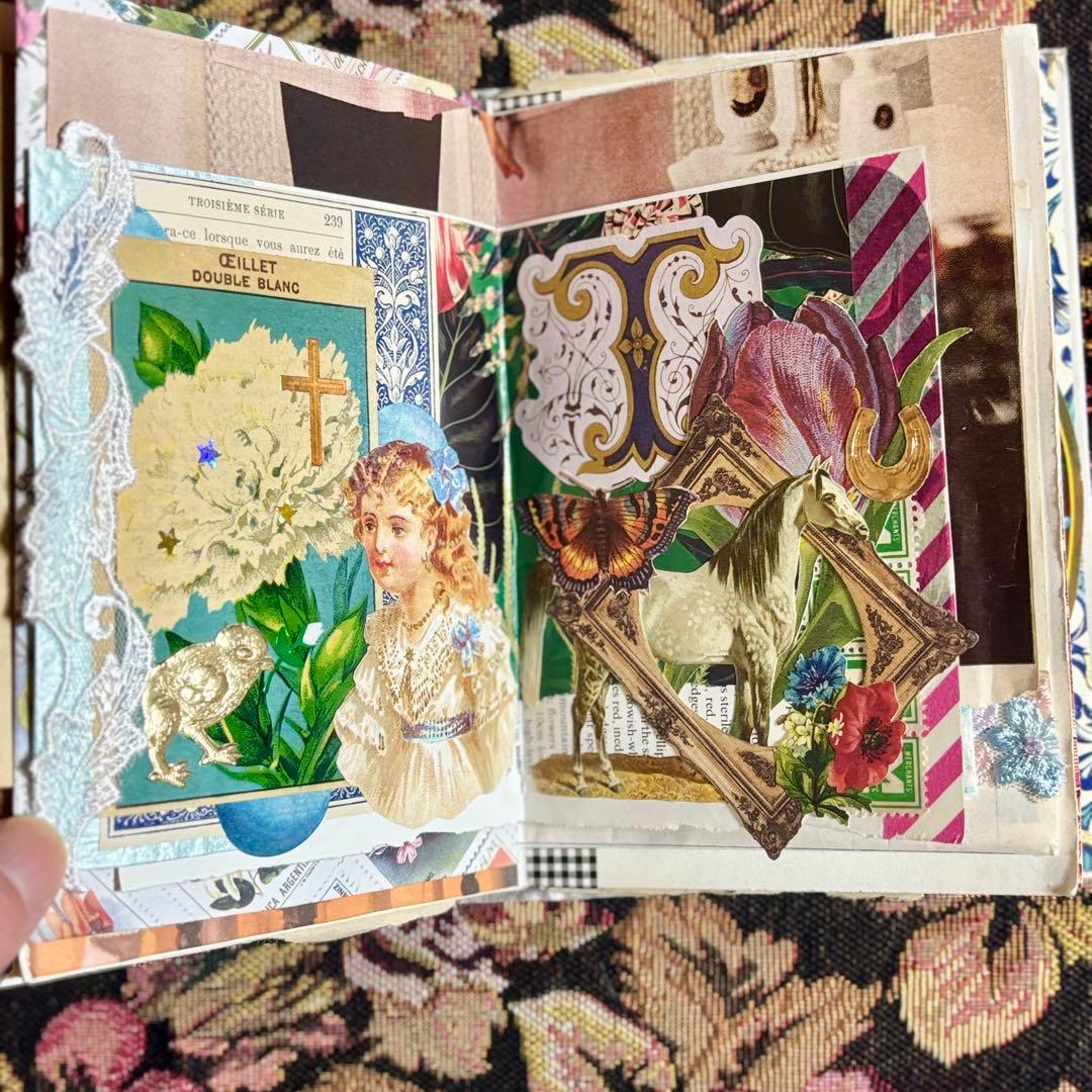 ジャンクジャーナル　おすそ分け　紙もの　コラージュ素材　ヴィンテージ　植物図鑑