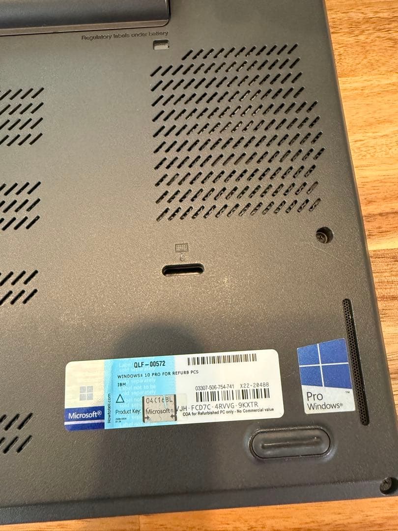 Lenovo ThinkPad 15.6インチ ブラック 本体　12.0GB