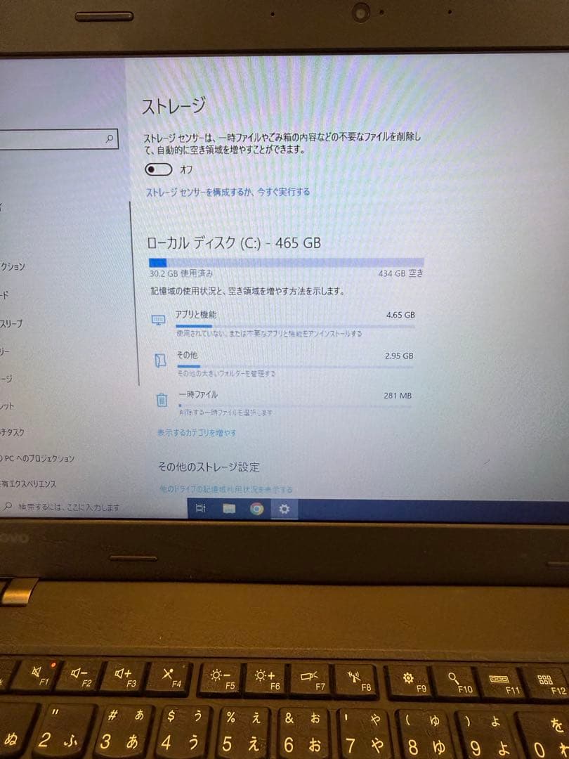 Lenovo ThinkPad 15.6インチ ブラック 本体　12.0GB