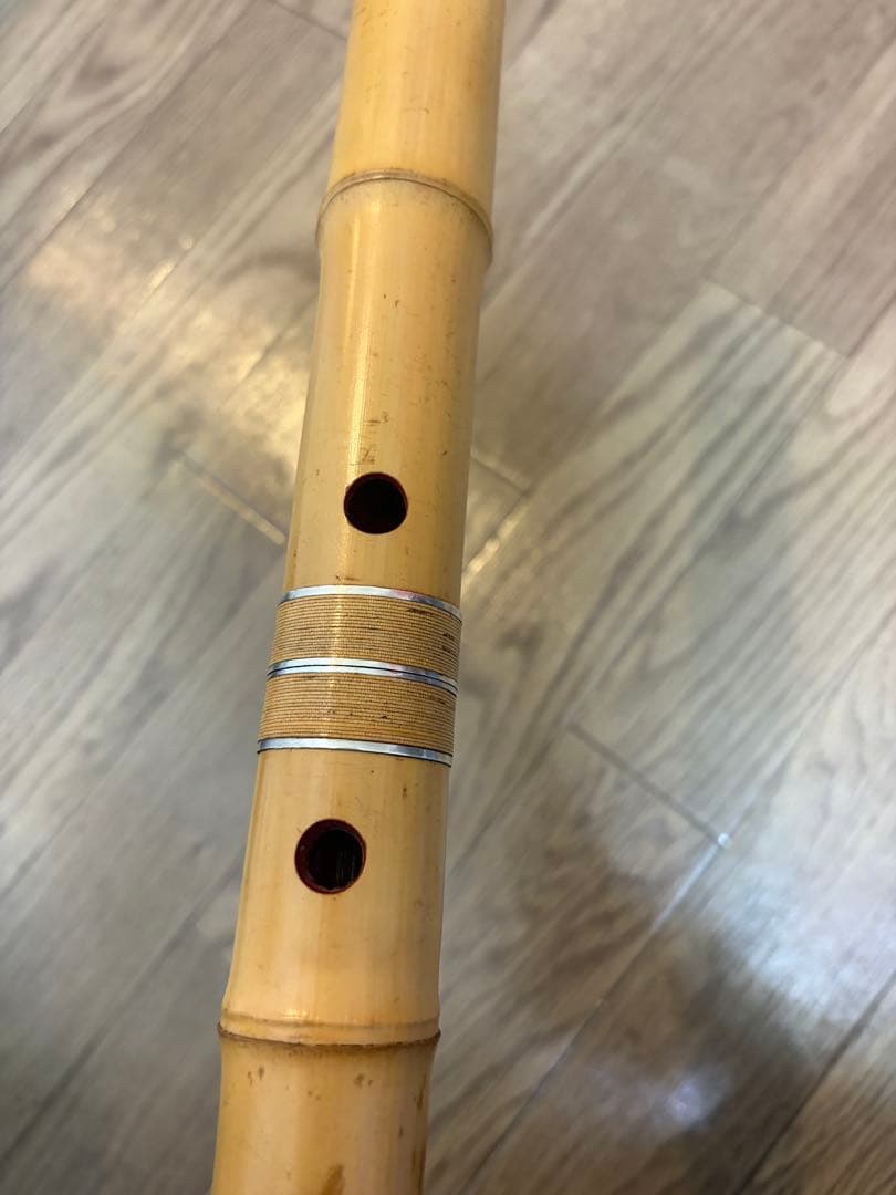 尺八　一城　一城銘ニ印　金唄口