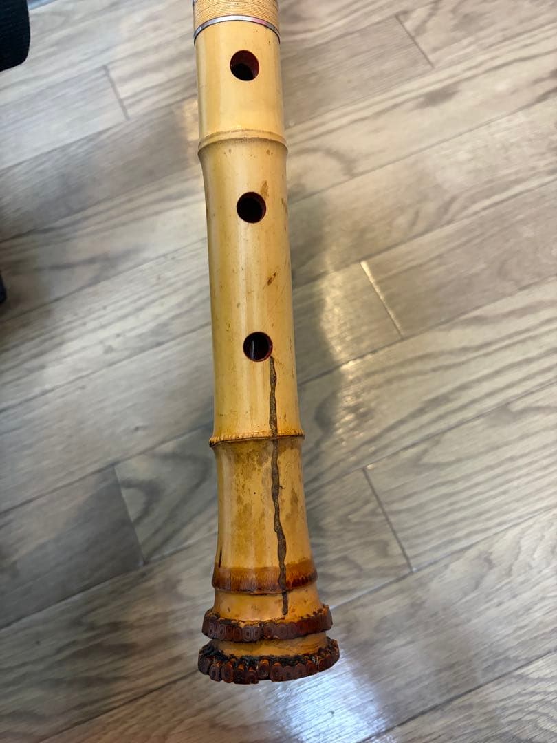 尺八　一城　一城銘ニ印　金唄口