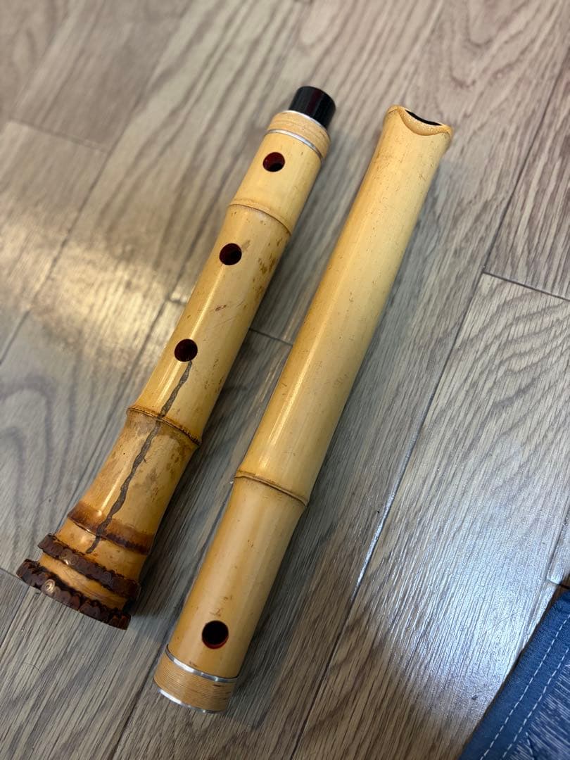 尺八　一城　一城銘ニ印　金唄口