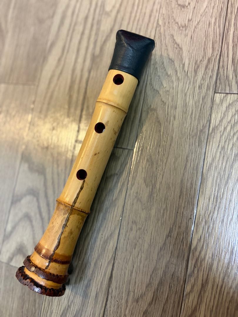 尺八　一城　一城銘ニ印　金唄口