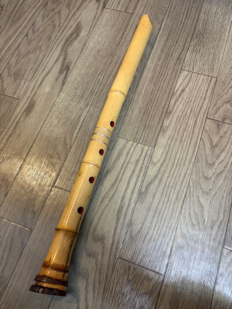 尺八　一城　一城銘ニ印　金唄口