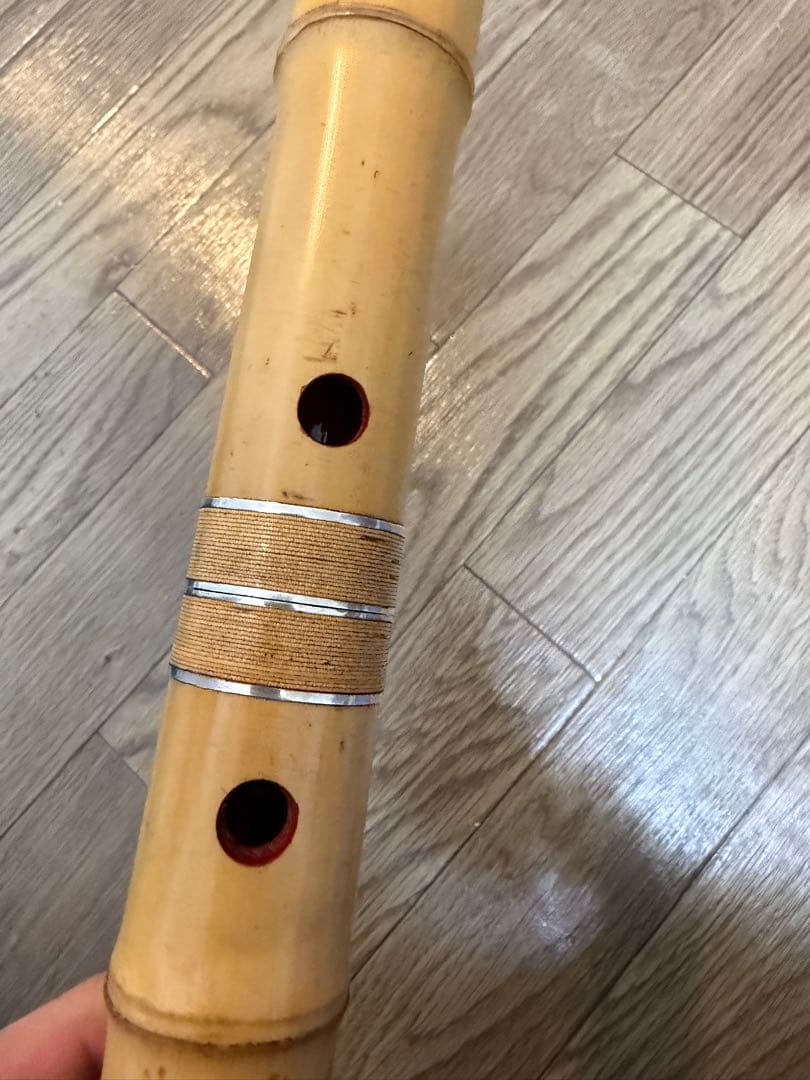 尺八　一城　一城銘ニ印　金唄口