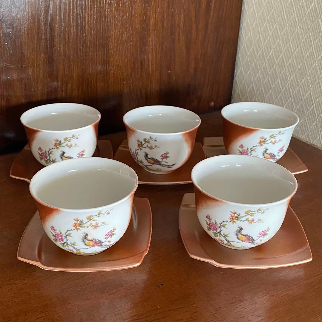 茶器セット　急須　お湯呑み5個　茶たく5個