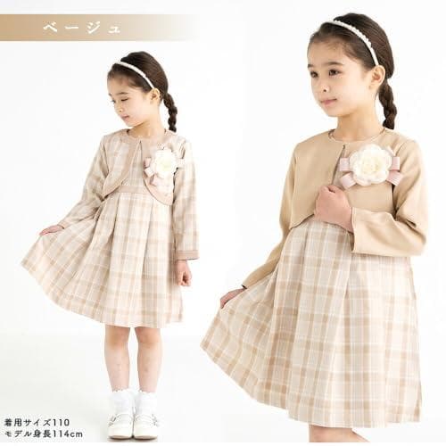 [RIO] フォーマルワンピース 4点セット 110cm-130cm 全5色 m