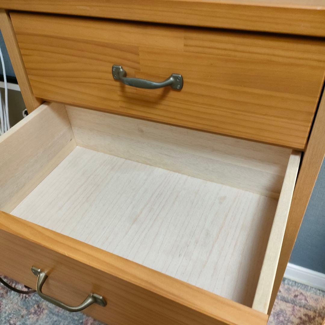 ベルメゾン 日本製 天然木調スリムチェスト 5段タイプ