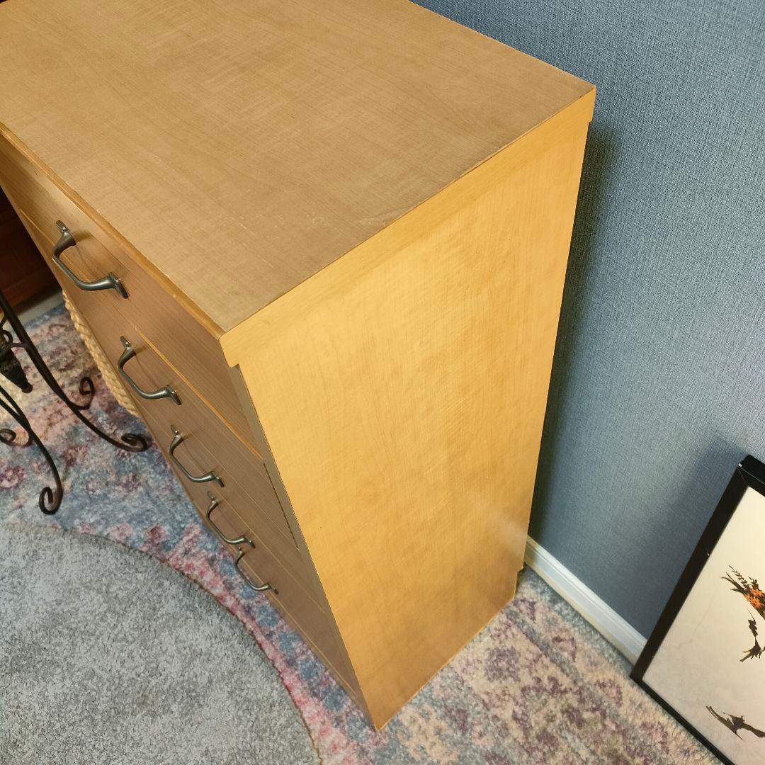 ベルメゾン 日本製 天然木調スリムチェスト 5段タイプ