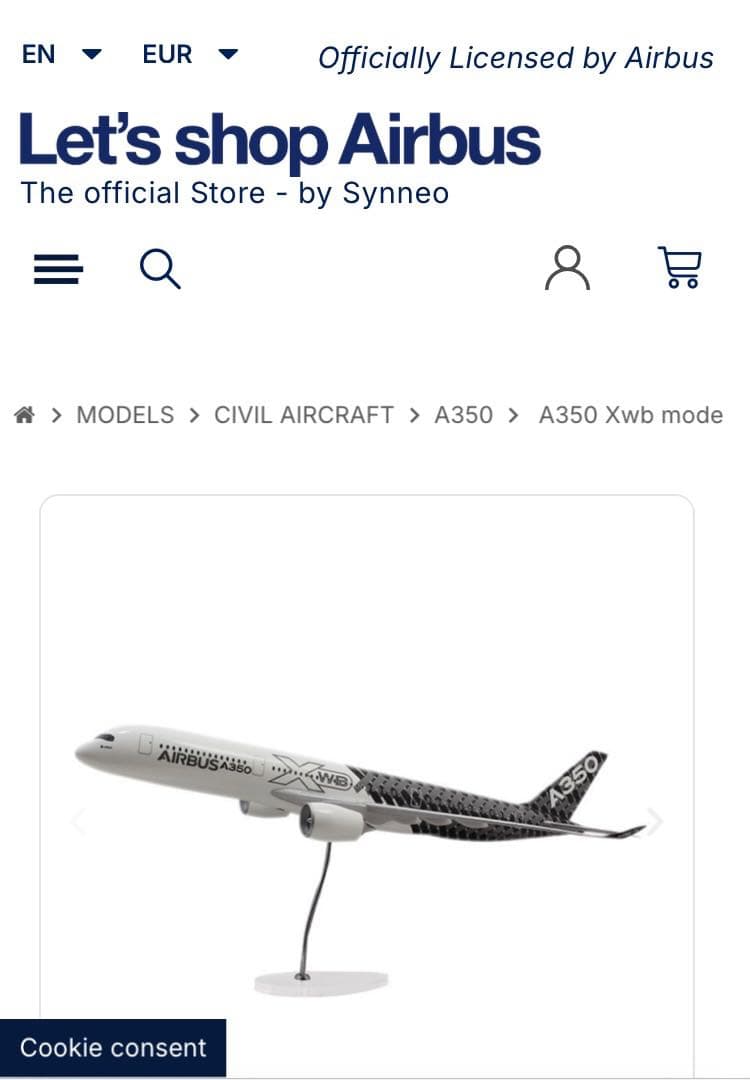 【新品未使用】PACMIN 1/100 エアバスA350XWBデスクトップモデル