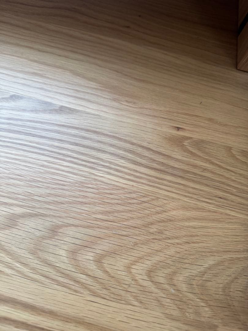 無印　美品　オーク無垢材デスク　木製 学習机 上置き棚付き 引き出しあり