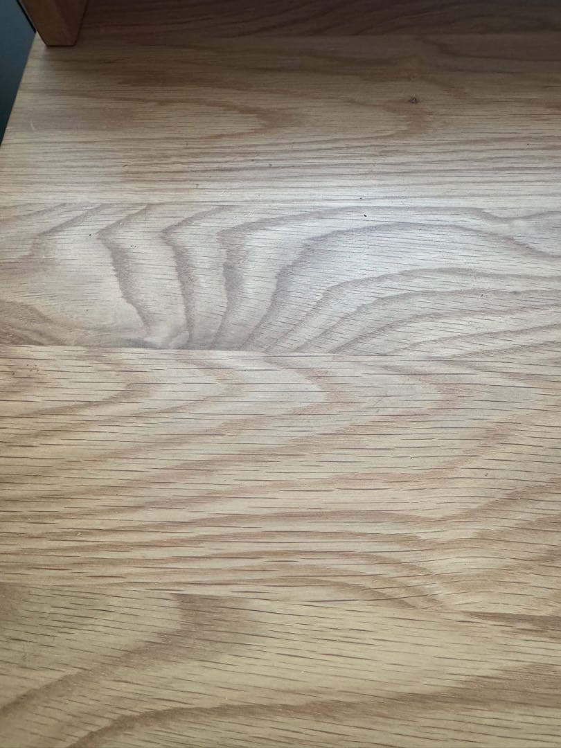 無印　美品　オーク無垢材デスク　木製 学習机 上置き棚付き 引き出しあり