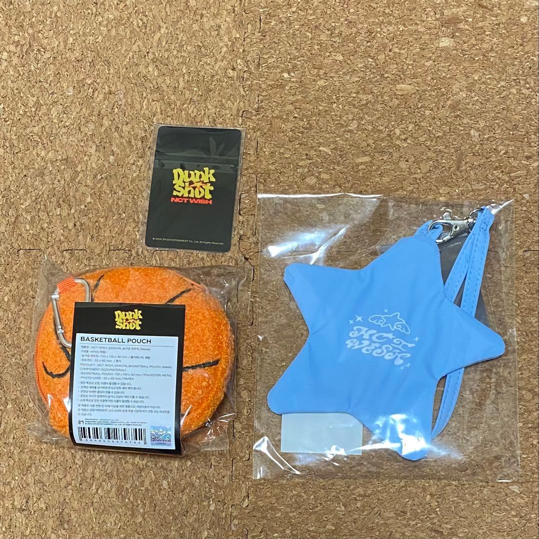 NCT WISH ポップアップ　星型ポーチ　バスケットボール　トレカ　サクヤ