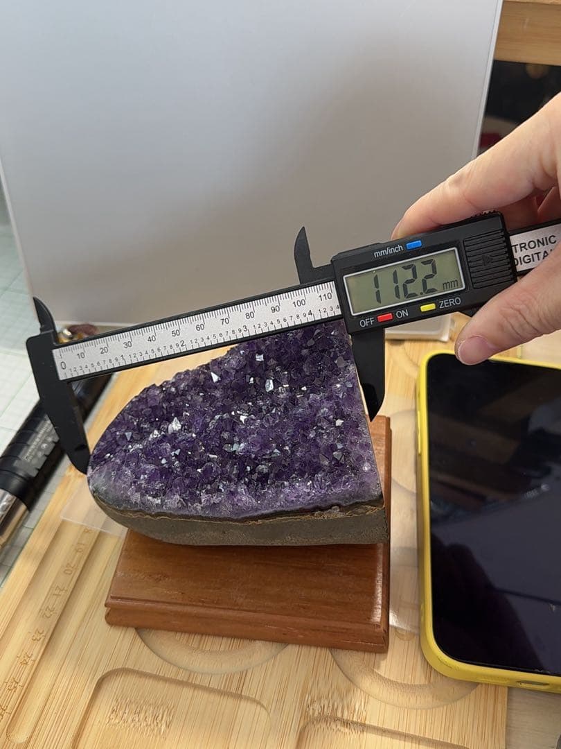 418天然石 アメジスト 紫水晶 金銭運 浄化 鉱石 置物 一点物 九紫火星運