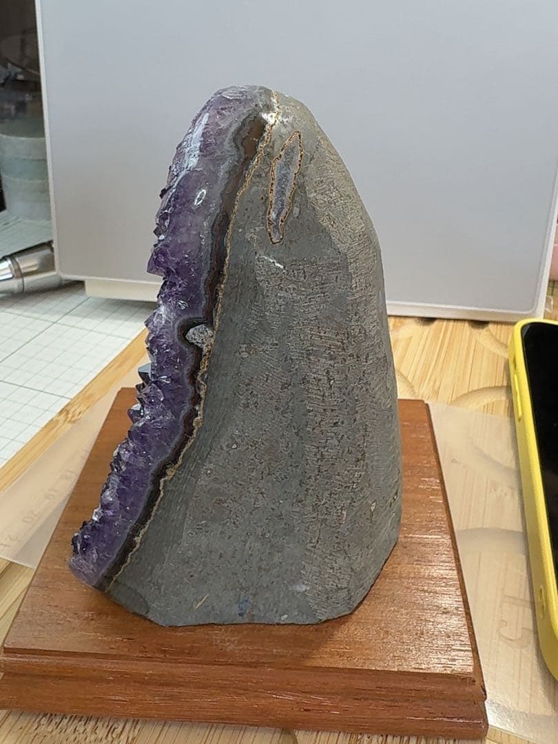 418天然石 アメジスト 紫水晶 金銭運 浄化 鉱石 置物 一点物 九紫火星運
