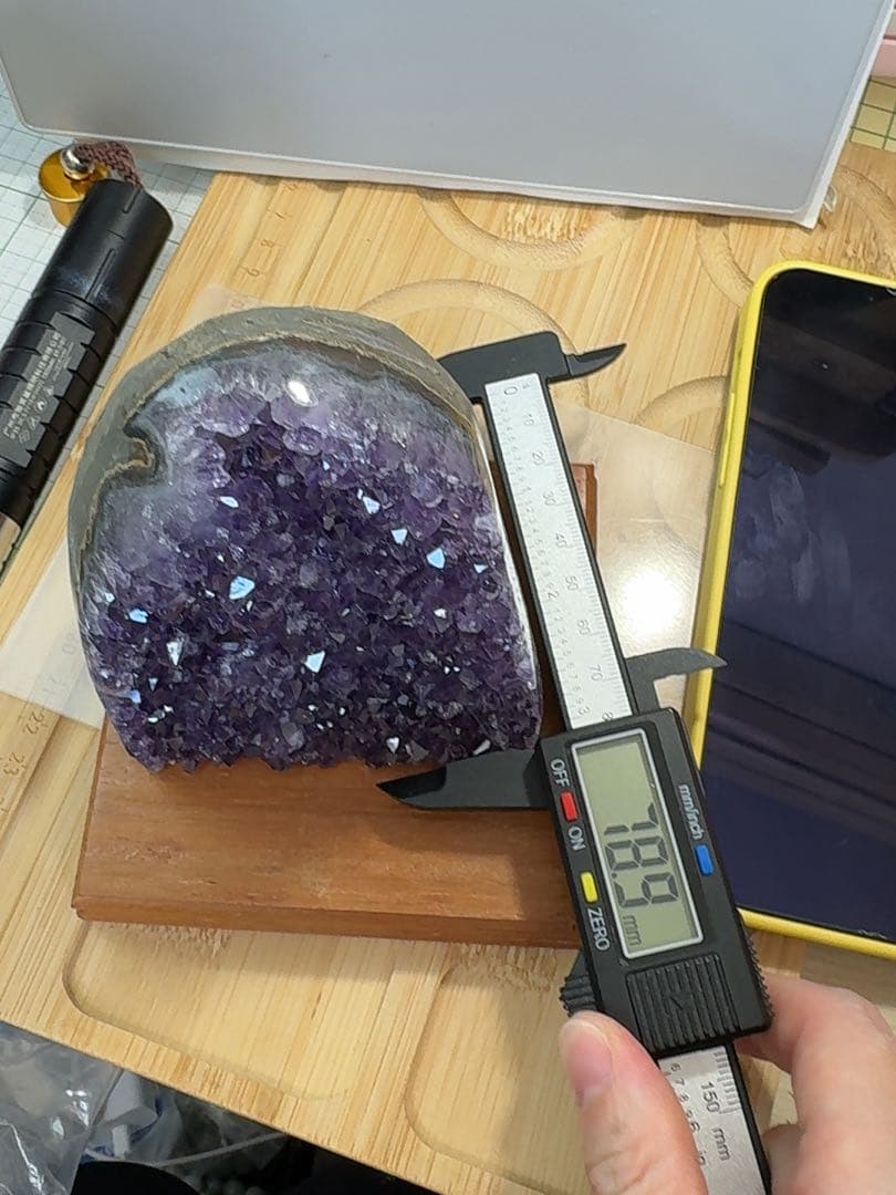 418天然石 アメジスト 紫水晶 金銭運 浄化 鉱石 置物 一点物 九紫火星運