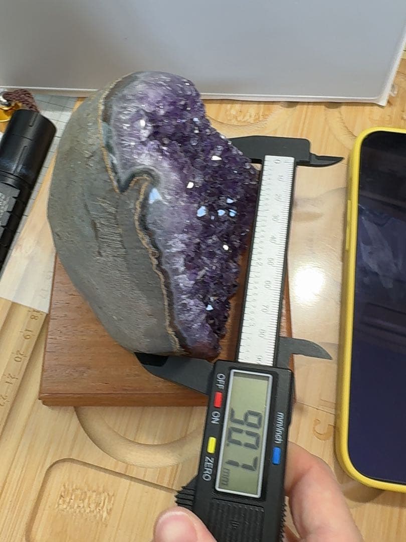 418天然石 アメジスト 紫水晶 金銭運 浄化 鉱石 置物 一点物 九紫火星運