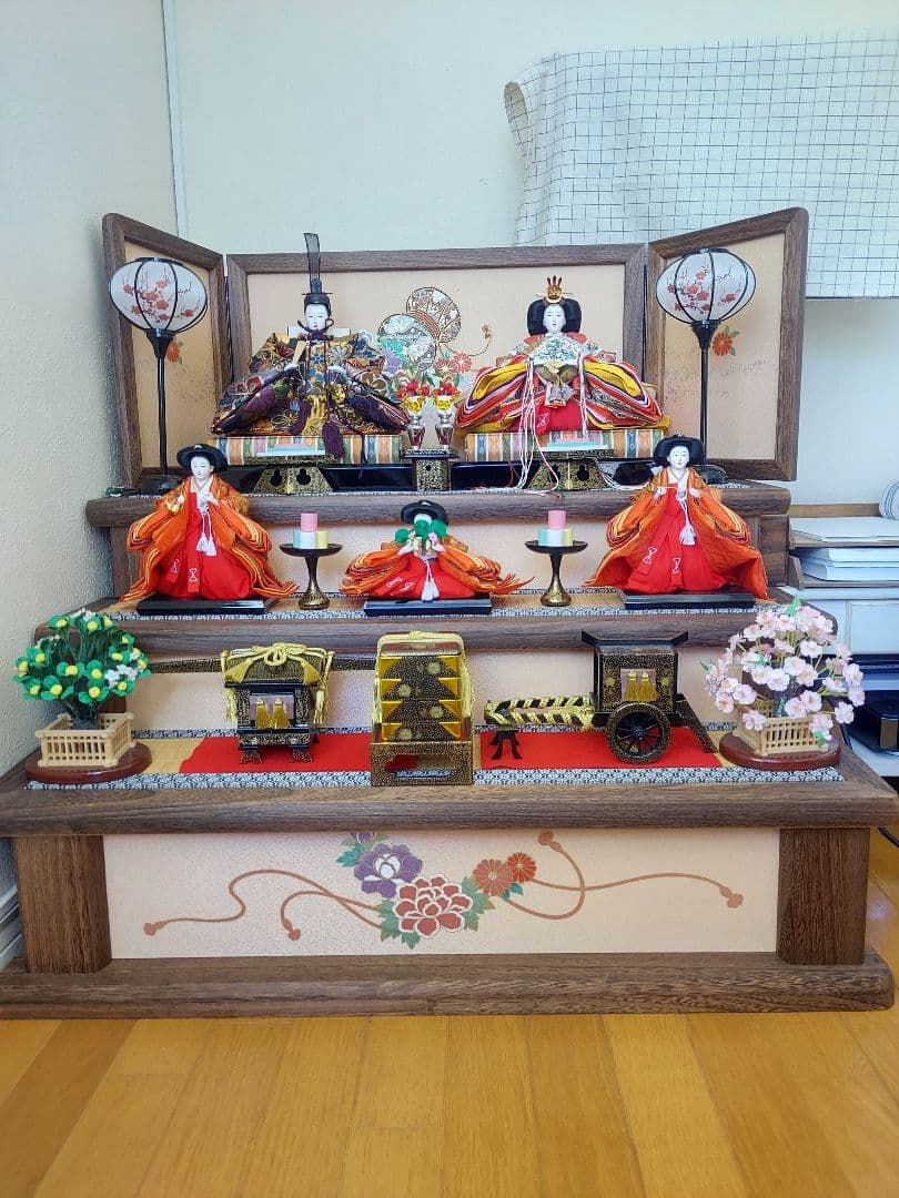 雛人形 飾り台 台のみ 木製 3段 畳