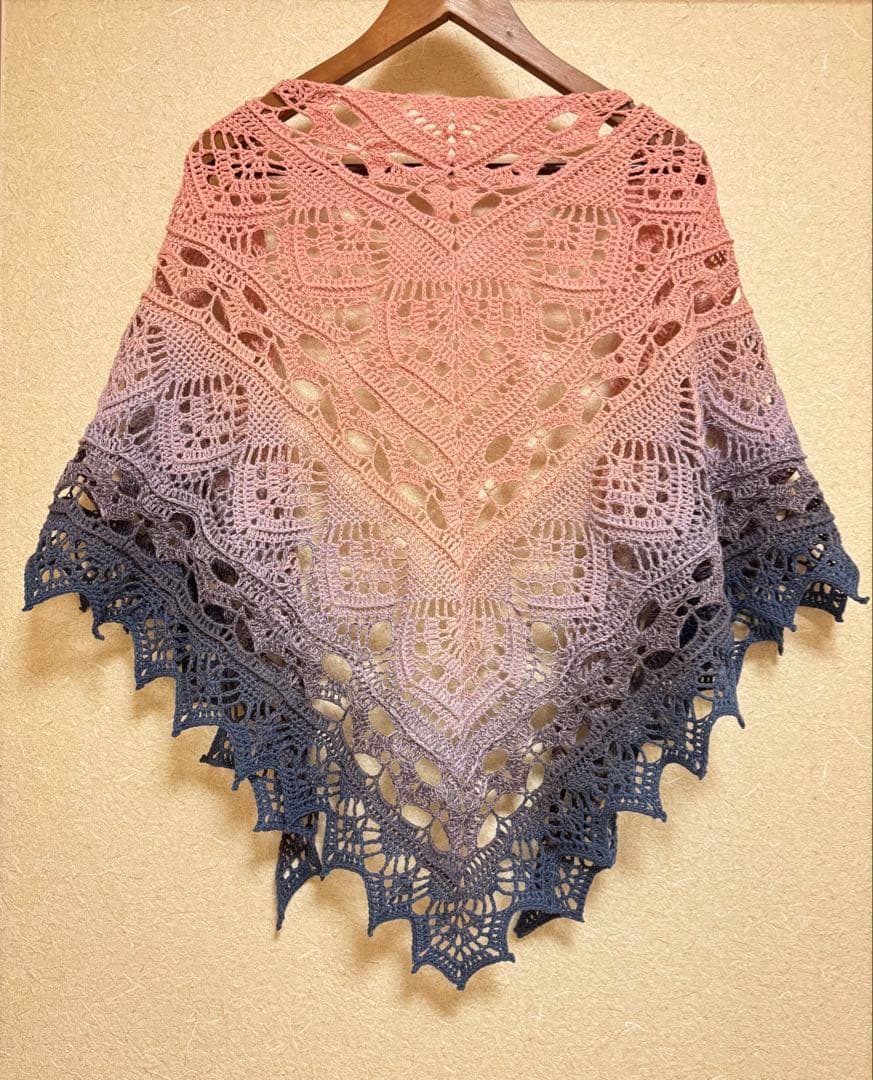 三角　バレエショール　年中使用可　手洗可　100%コットン　海外輸入糸　オススメ