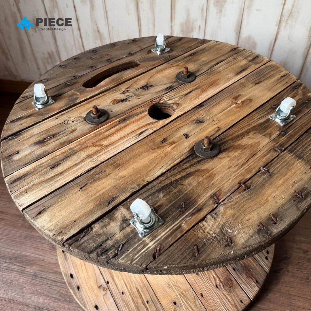 テーブル インダストリアル ケーブル ドラム アメリカン NY05【受注製作】