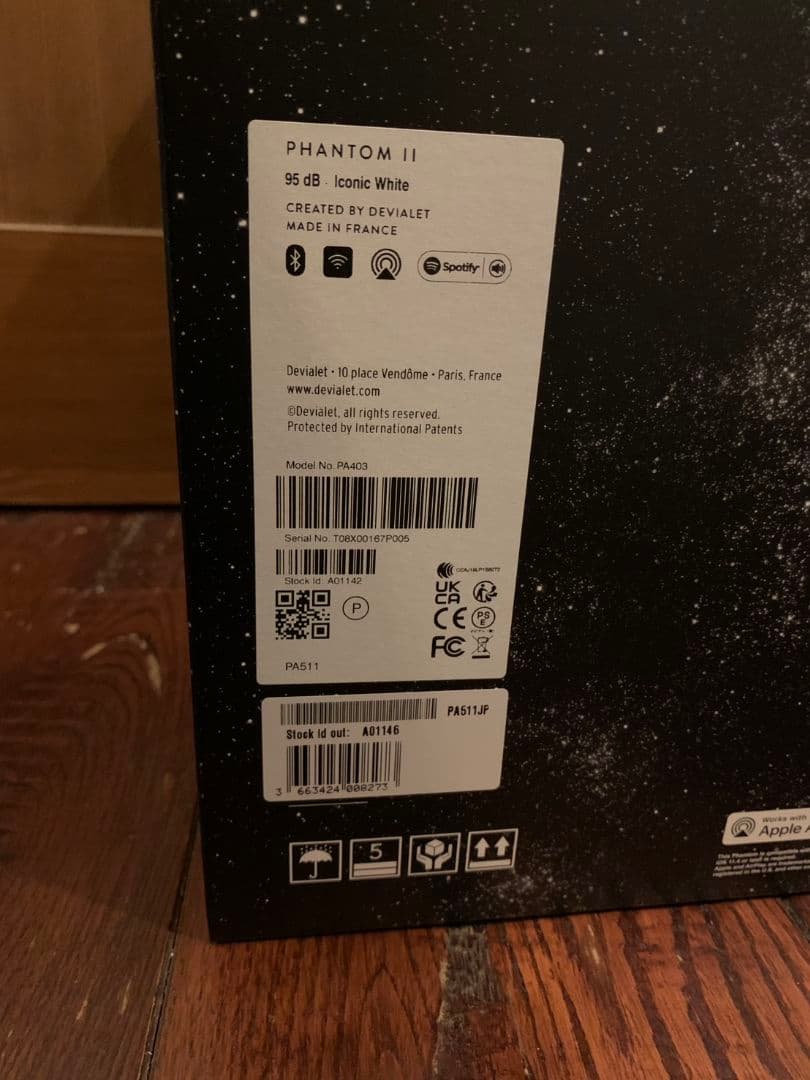 DEVIALET PHANTOM II 95dB アイコニックホワイト1台