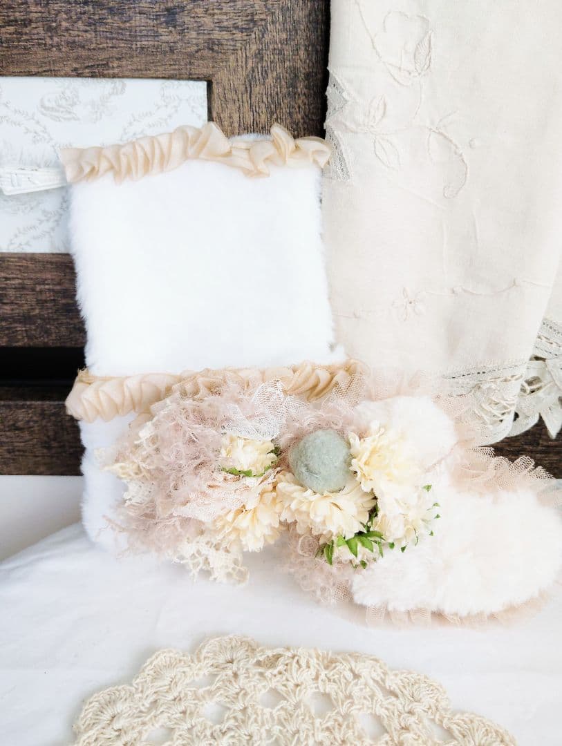 昨日生まれました♡生後１日子猫ちゃん♡おねんねセット♡アートドール♡ぬいぐるみ♡