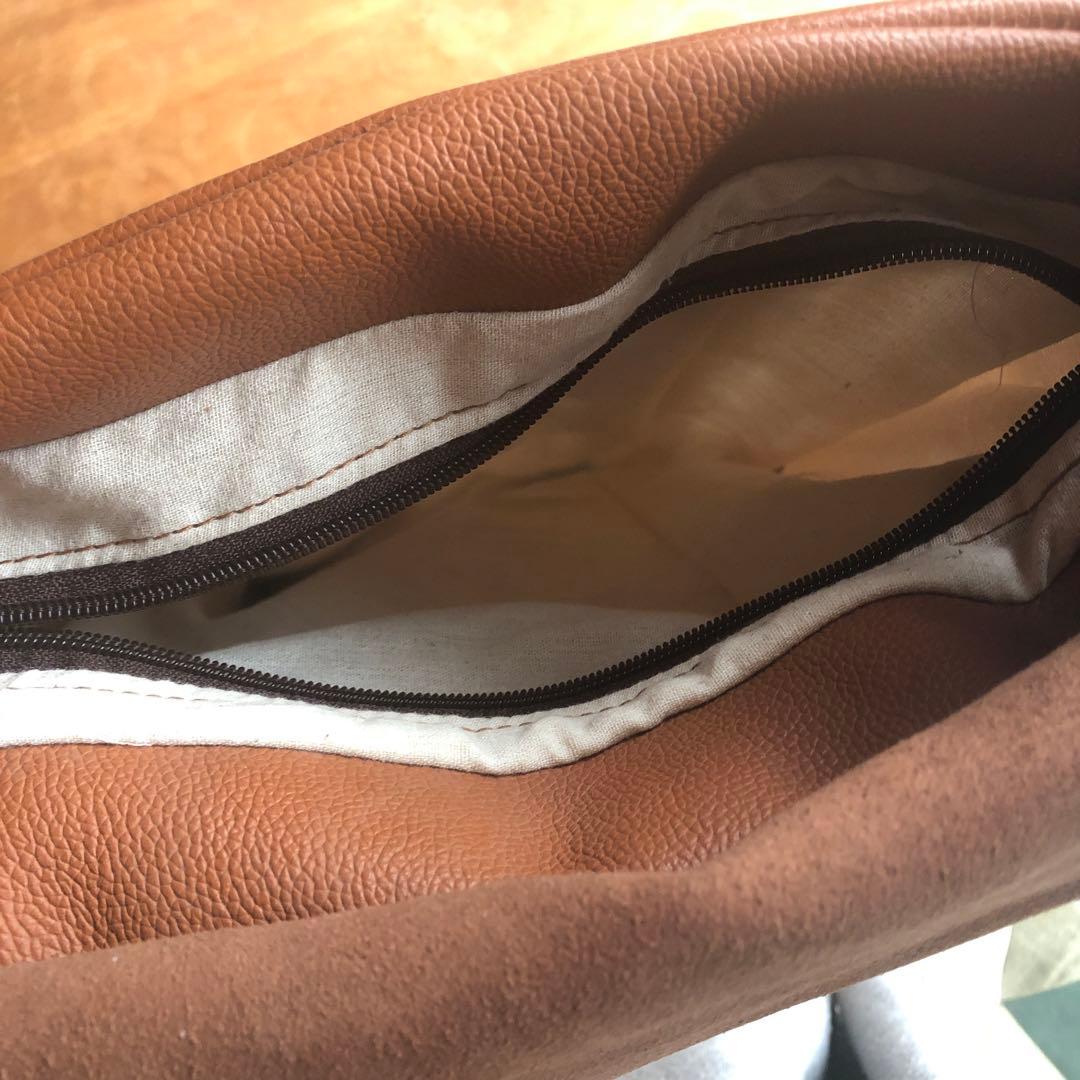 皮と竹製　パソコンバッグ