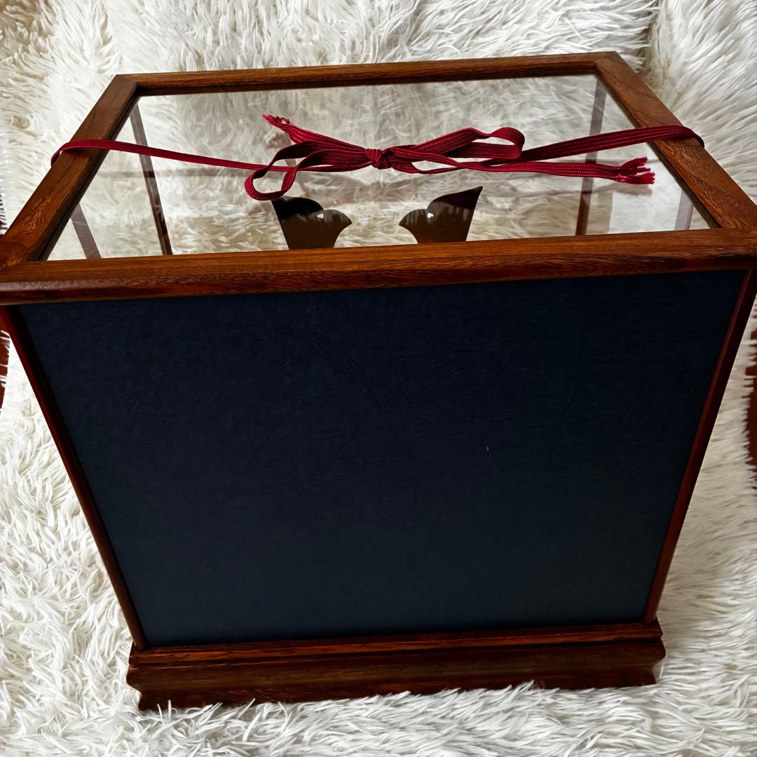 美品　五月人形　兜飾り　ガラスケース入　男の子　置き物