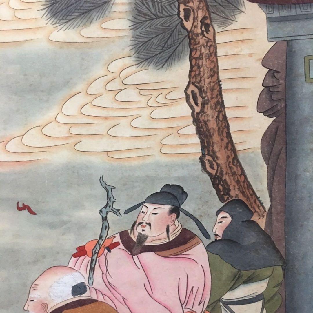 【精品四尺】黄慎 群仙祝寿 掛け軸 中堂｜火漆封印付き｜中国古画