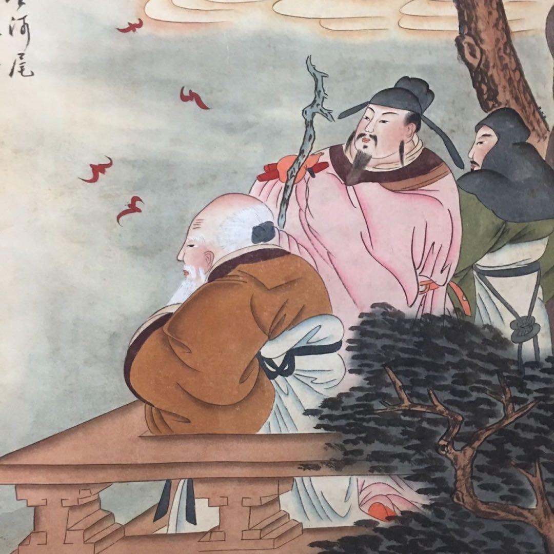 【精品四尺】黄慎 群仙祝寿 掛け軸 中堂｜火漆封印付き｜中国古画