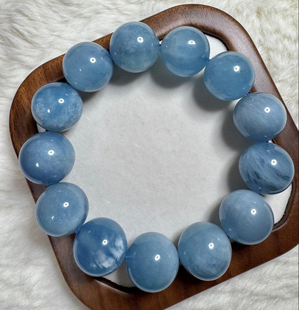 Sky Serenity大玉 上質•ブルースカイ アクアマリン ブレスレット