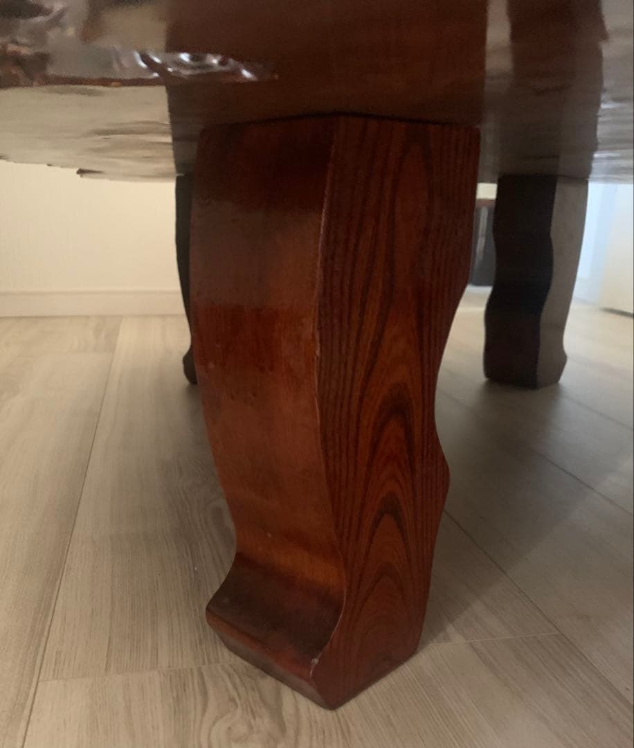 座卓　ローテーブル　一枚板　玉楓　玉杢