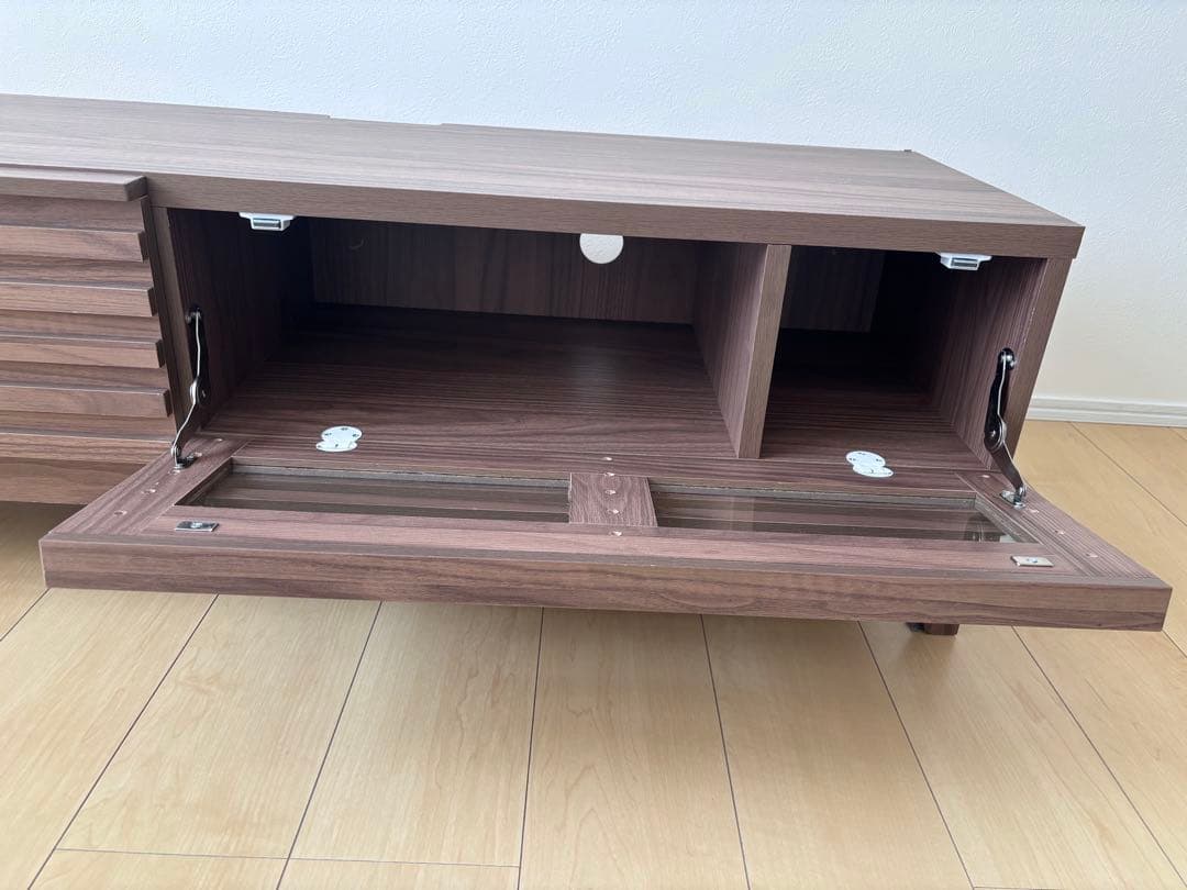 テレビボード 幅120cm 木製 テレビ台 ロータイプ 格子状 引き出し