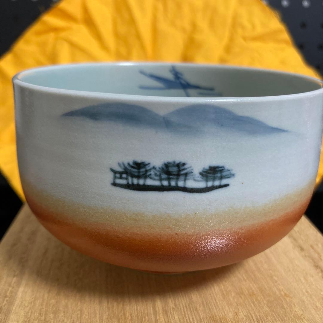 出雲本宮焼　高橋幸治窯　夕景　抹茶茶碗