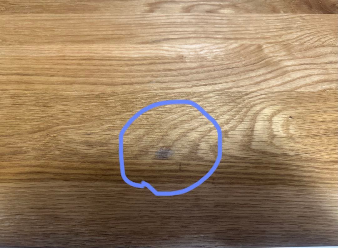 無印　無垢材デスク(引出付き) オーク材