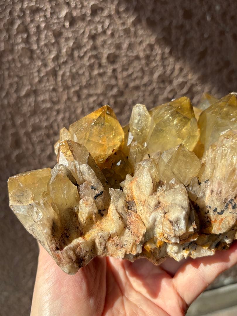 レア　天然　コンゴ産シトリンクラスター　クンダリーニシトリン　2100g以上