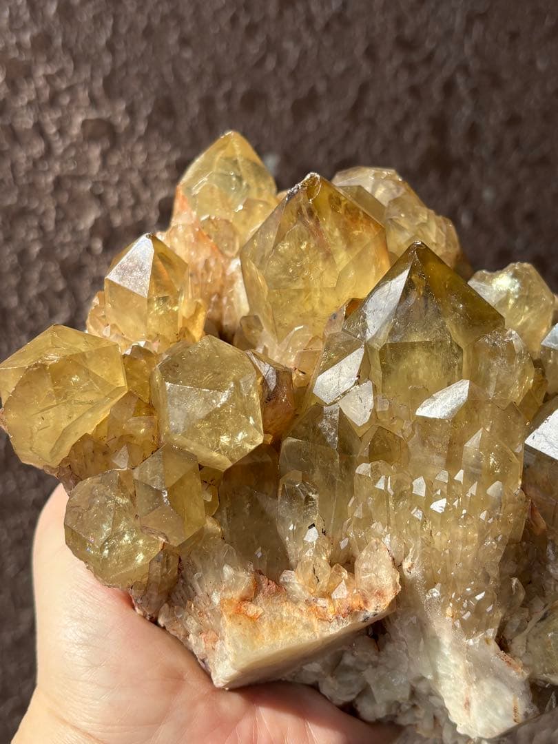 レア　天然　コンゴ産シトリンクラスター　クンダリーニシトリン　2100g以上