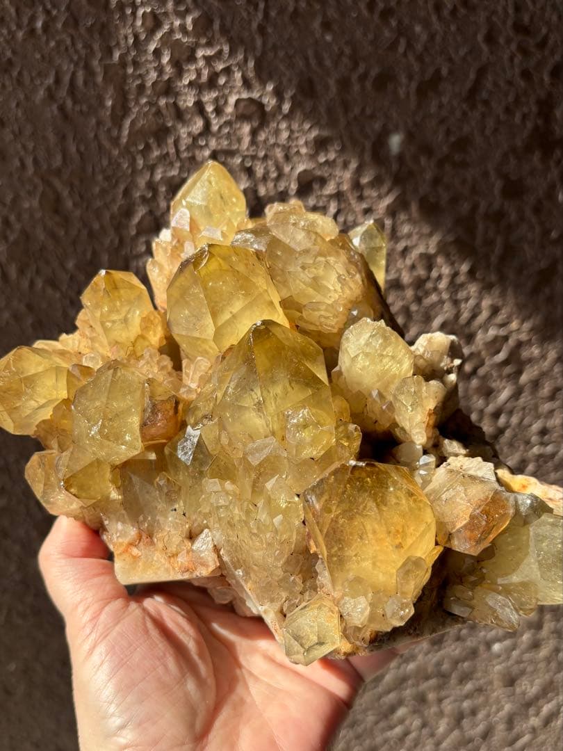 レア　天然　コンゴ産シトリンクラスター　クンダリーニシトリン　2100g以上